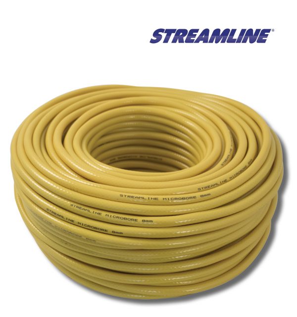 Streamline 8mm Minibore Hose Yellow 50 Metres