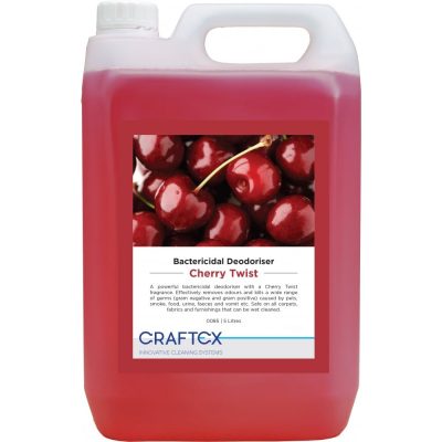 Craftex CR85 Cherry Twist Bactericidal Carpet and Upholstery Deodoriser 5 Litres