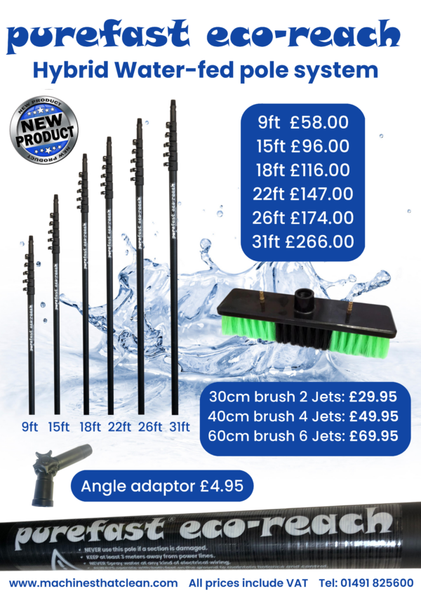 Purefast eco-reach waterfed pole prices